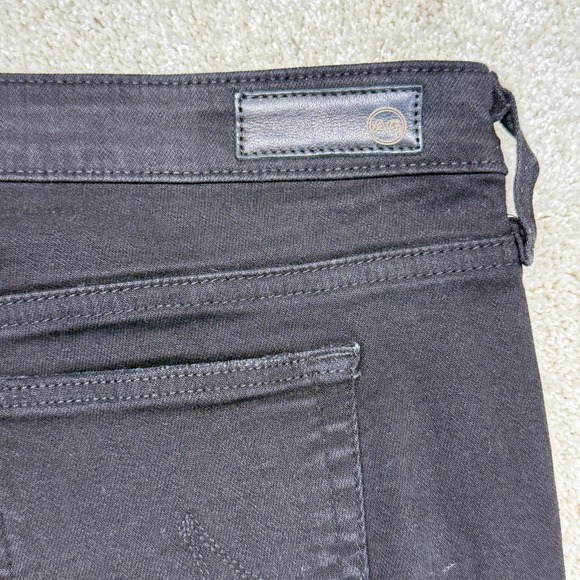AG Adriano Goldschmied Legging Ankle Jeans Womens 29R Black Distressed Skinny - Picture 7 of 15